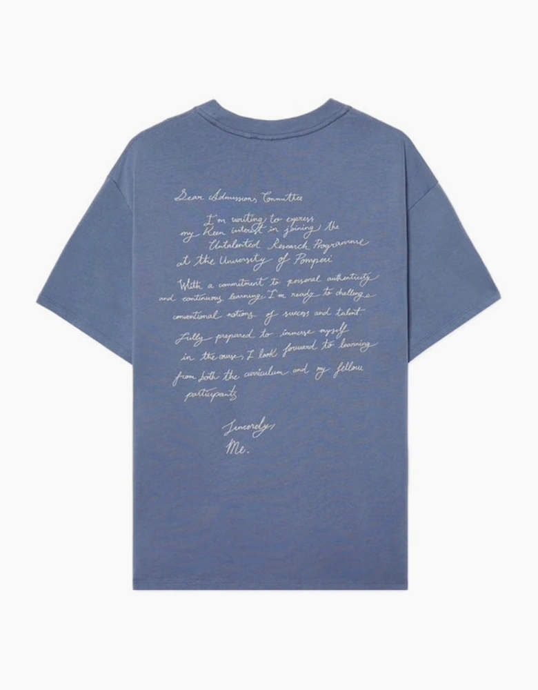 Pompeii Admission Letter Marengo Blue T-Shirt