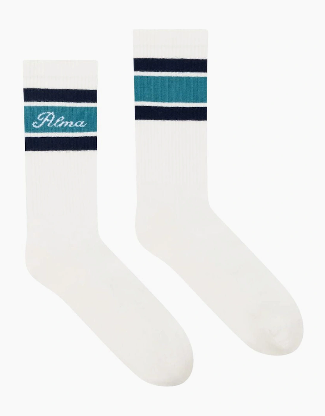 Alma De Ace Tri-Stripe Cream/Green Socks