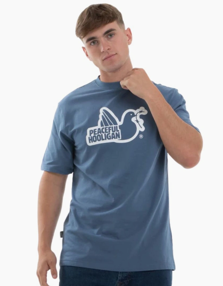 Peaceful Hooligan Outline Copen Blue T-Shirt