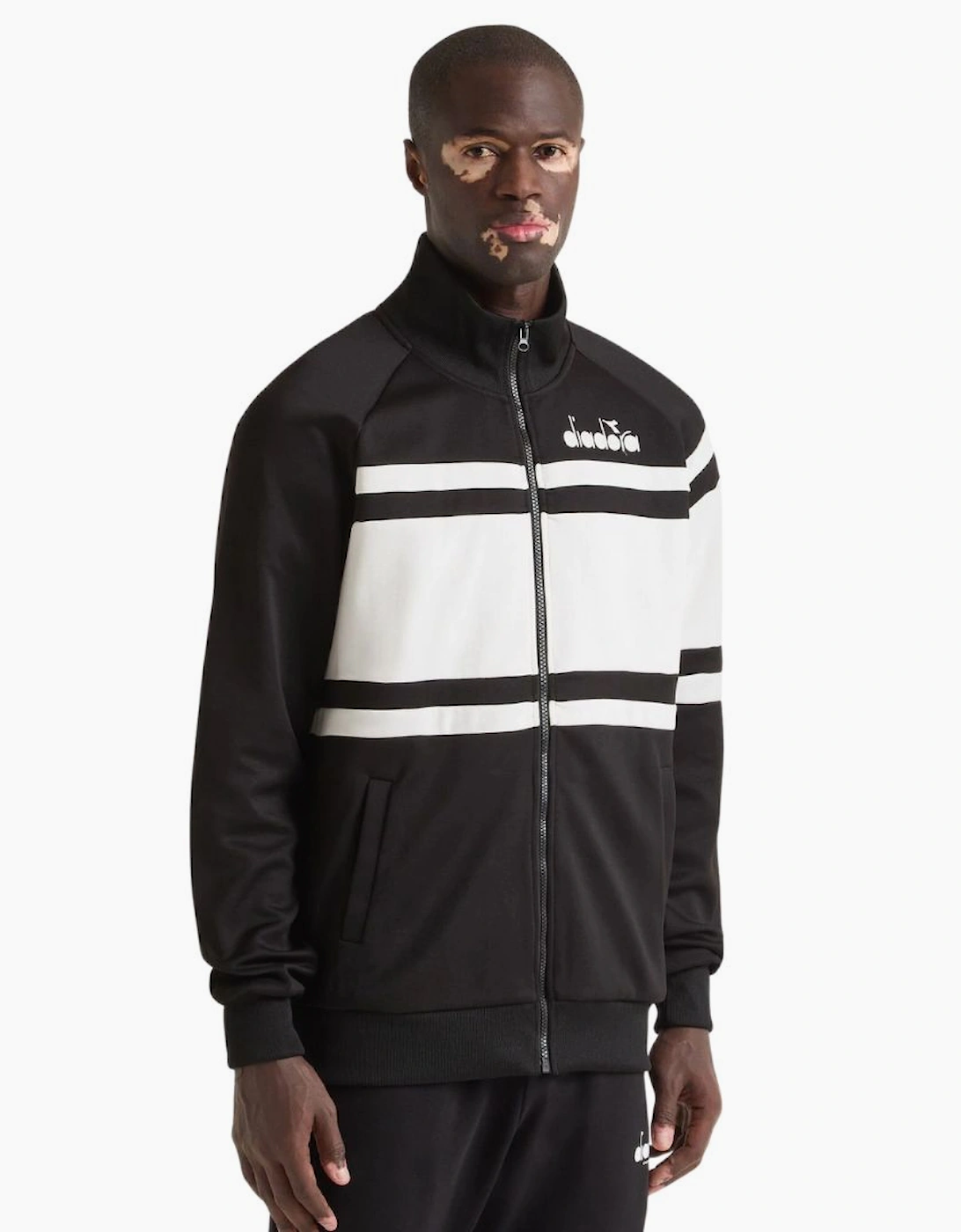Diadora Optical White/Black 80s Track Jacket