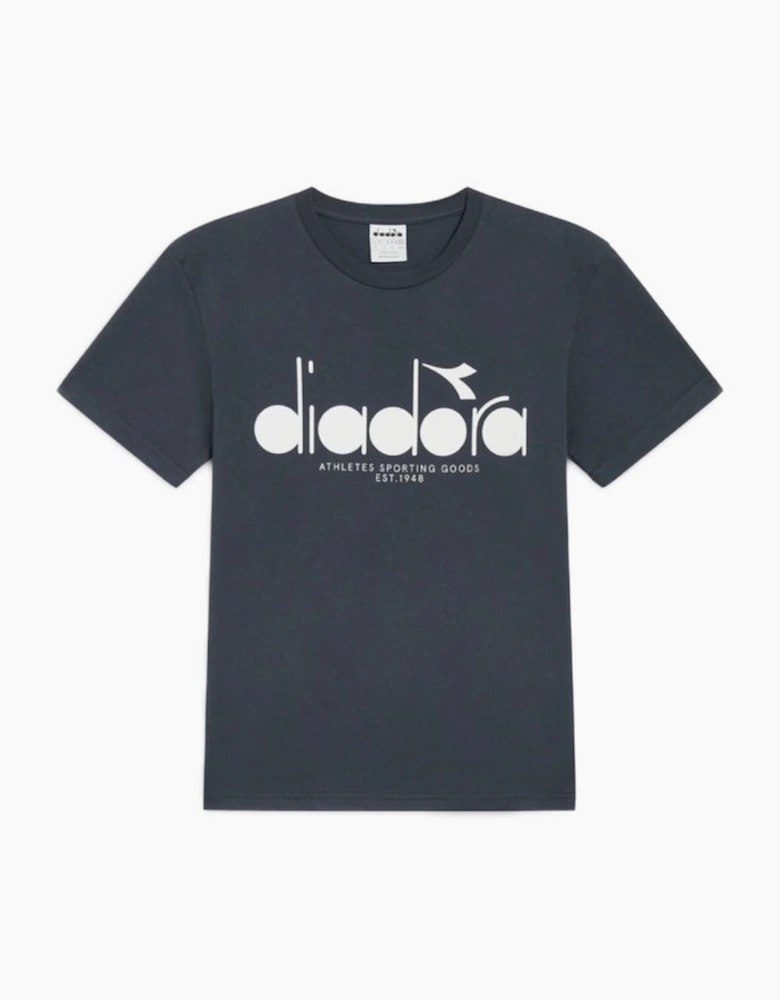 Diadora Logo Blue Denim T-Shirt