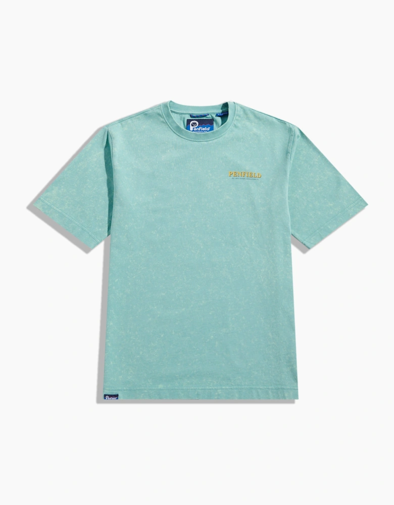 Penfield Whale Scene Dusty Turquoise T-Shirt