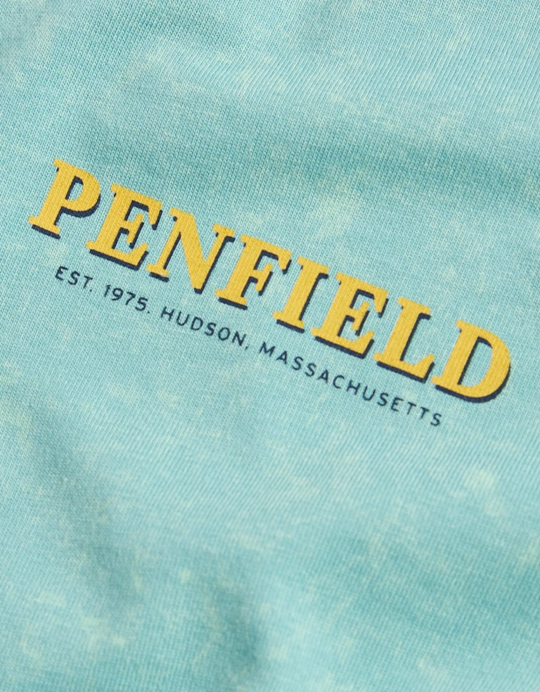 Penfield Whale Scene Dusty Turquoise T-Shirt