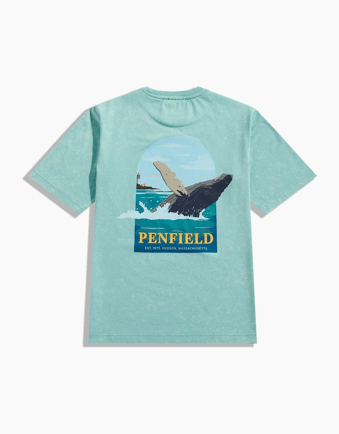 Penfield Whale Scene Dusty Turquoise T-Shirt