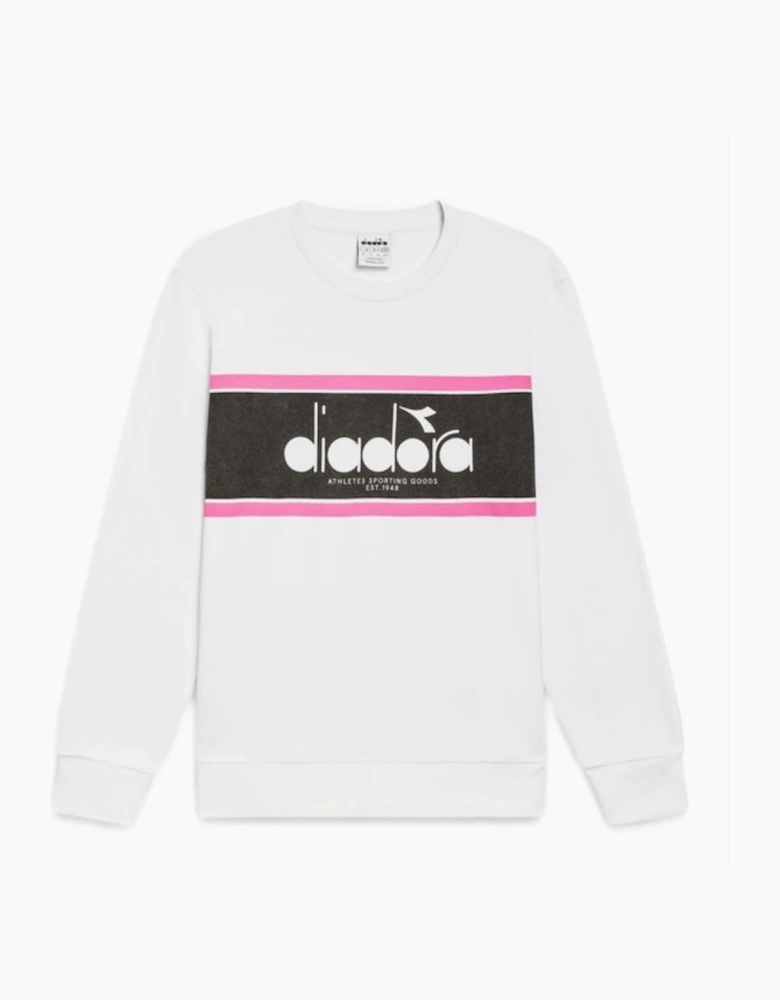 Diadora Logo Optical White Sweatshirt