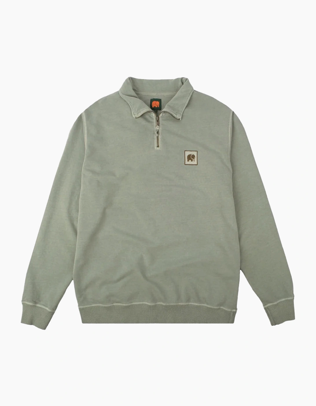 Trendsplant Quarter Zip Silver Green Sweatshirt, 3 of 2