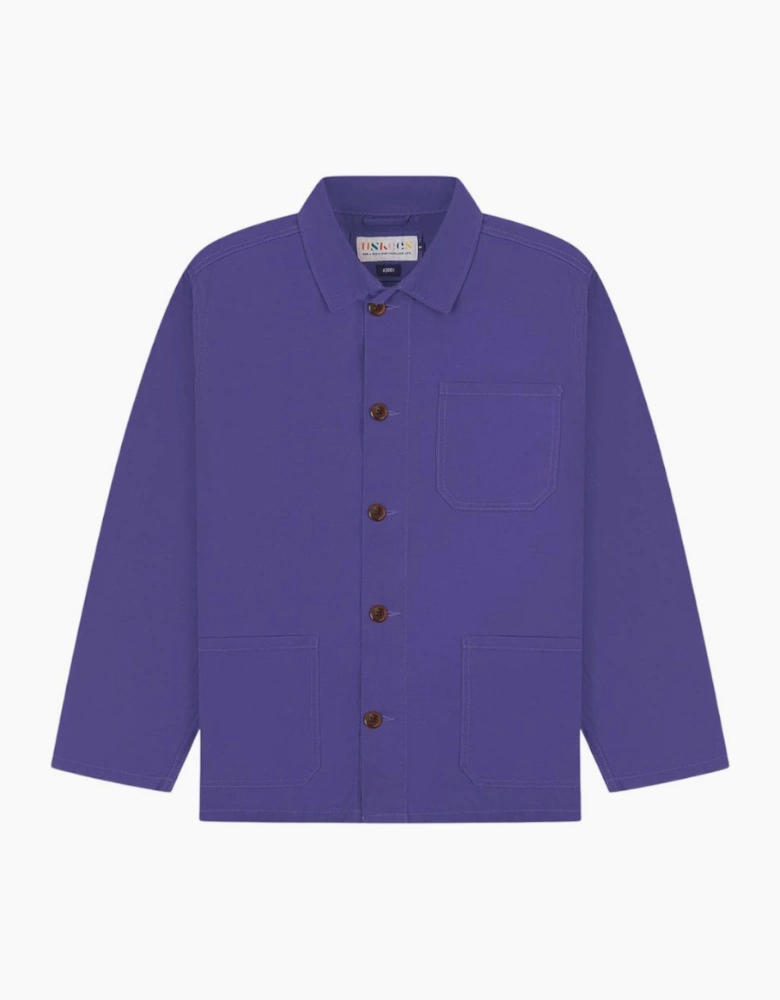 Uskees #3001 Burst Grape Buttoned Overshirt
