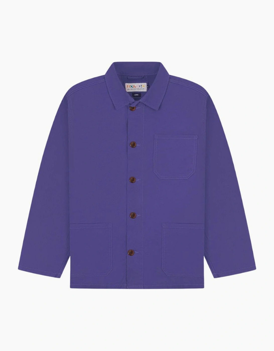 Uskees #3001 Burst Grape Buttoned Overshirt
