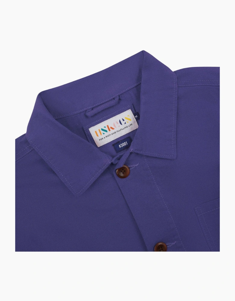 Uskees #3001 Burst Grape Buttoned Overshirt