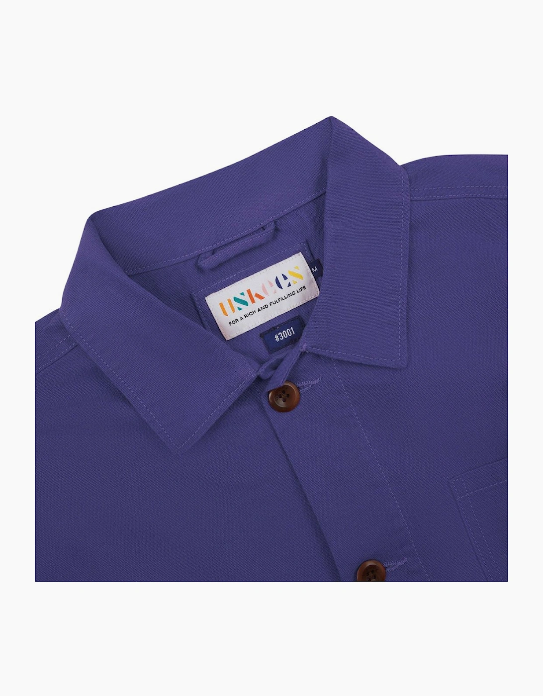 Uskees #3001 Burst Grape Buttoned Overshirt