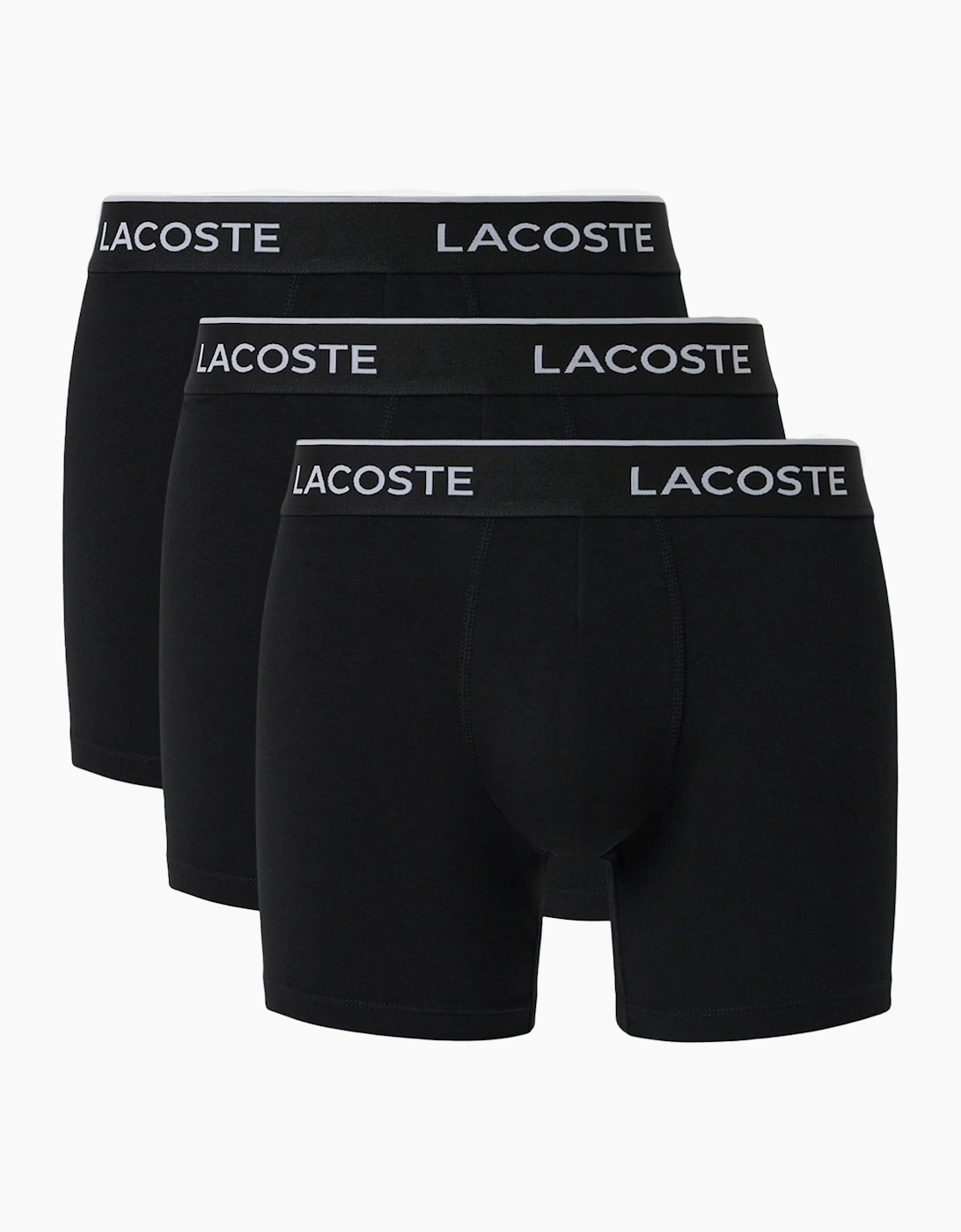 Lacoste 3 Pack Cotton Stretch Boxer Briefs Black, 2 of 1