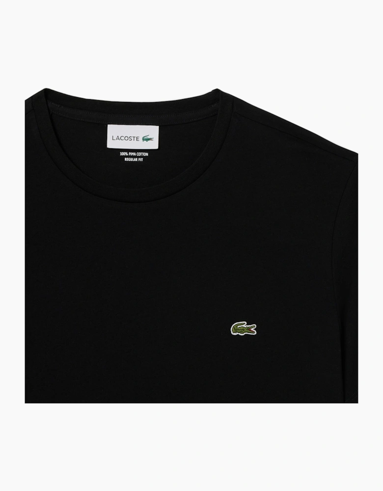 Lacoste Cotton Pima Crew Neck T-Shirt Black