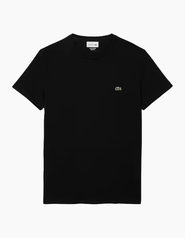 Lacoste Cotton Pima Crew Neck T-Shirt Black