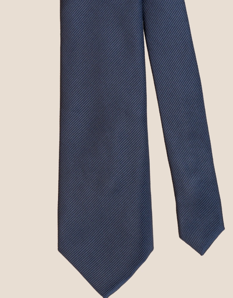 Navy Ribbed Tie
