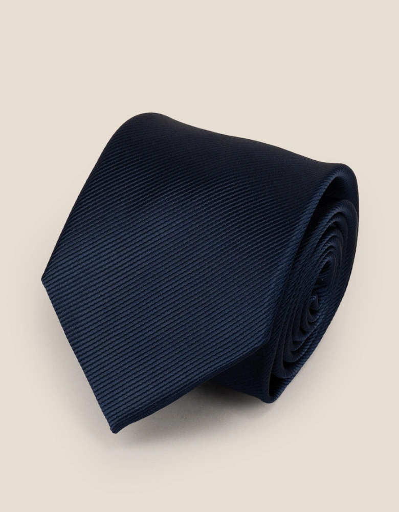 Navy Ribbed Tie