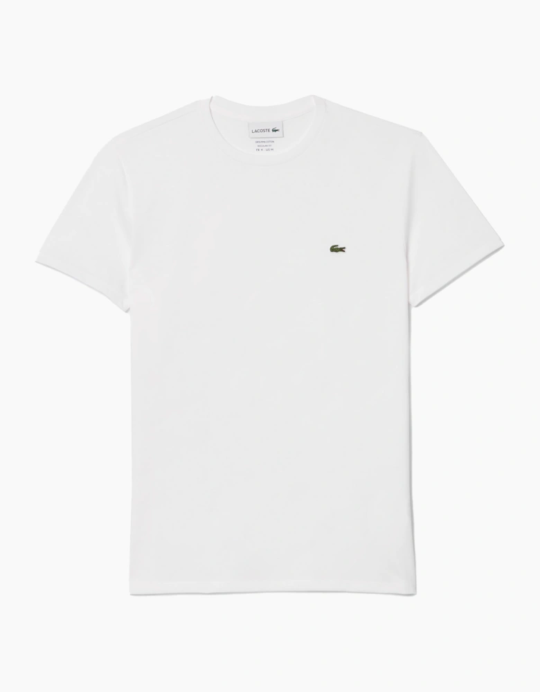 Lacoste Cotton Pima Crew Neck T-Shirt White