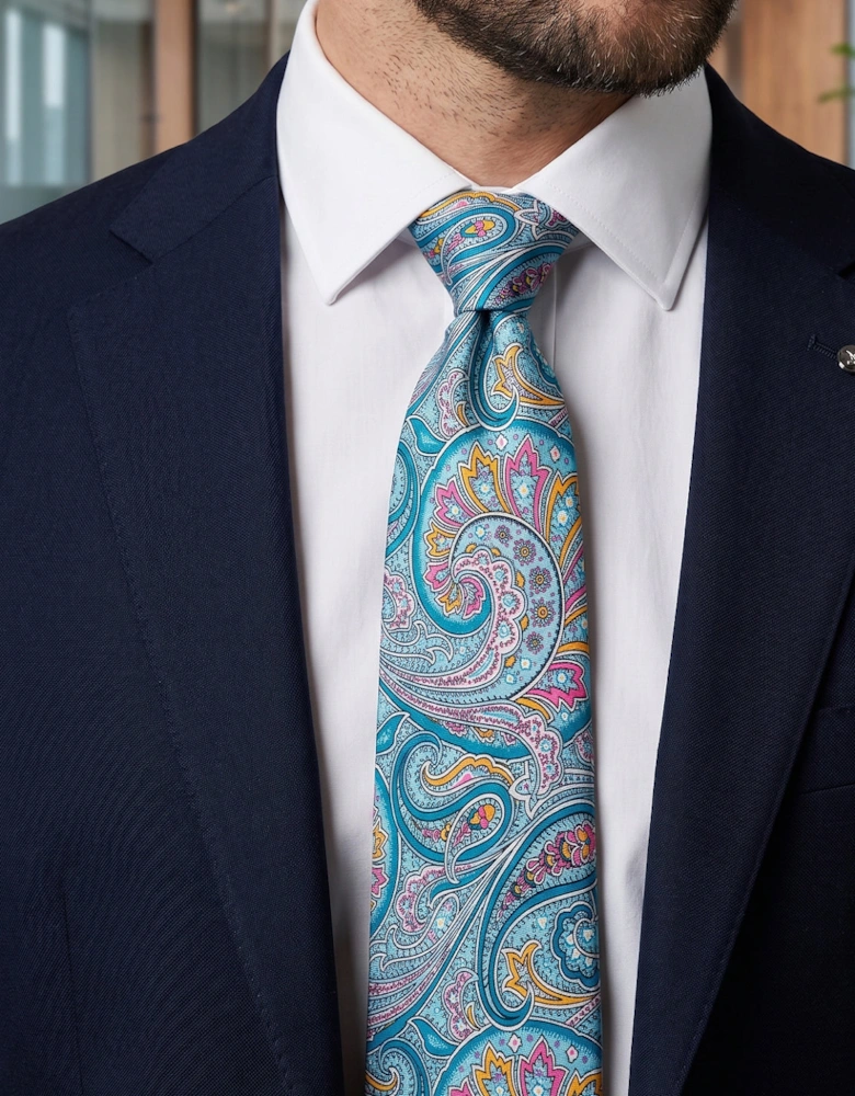 Print Blue Tie