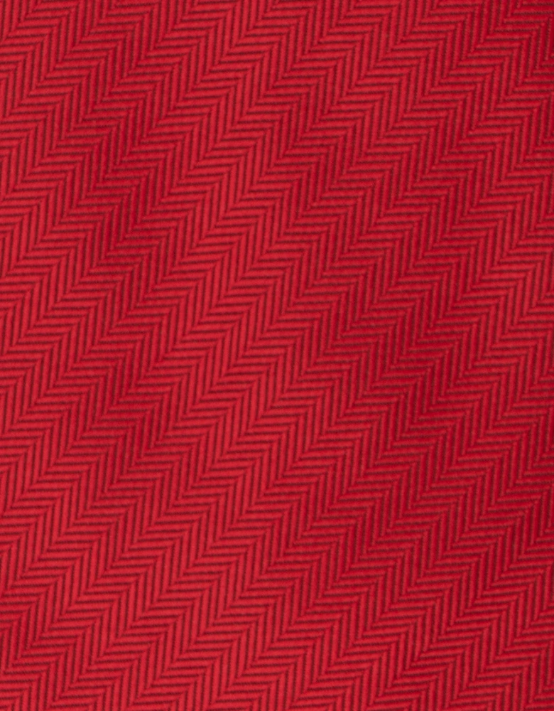 Red Self Stripe Tie