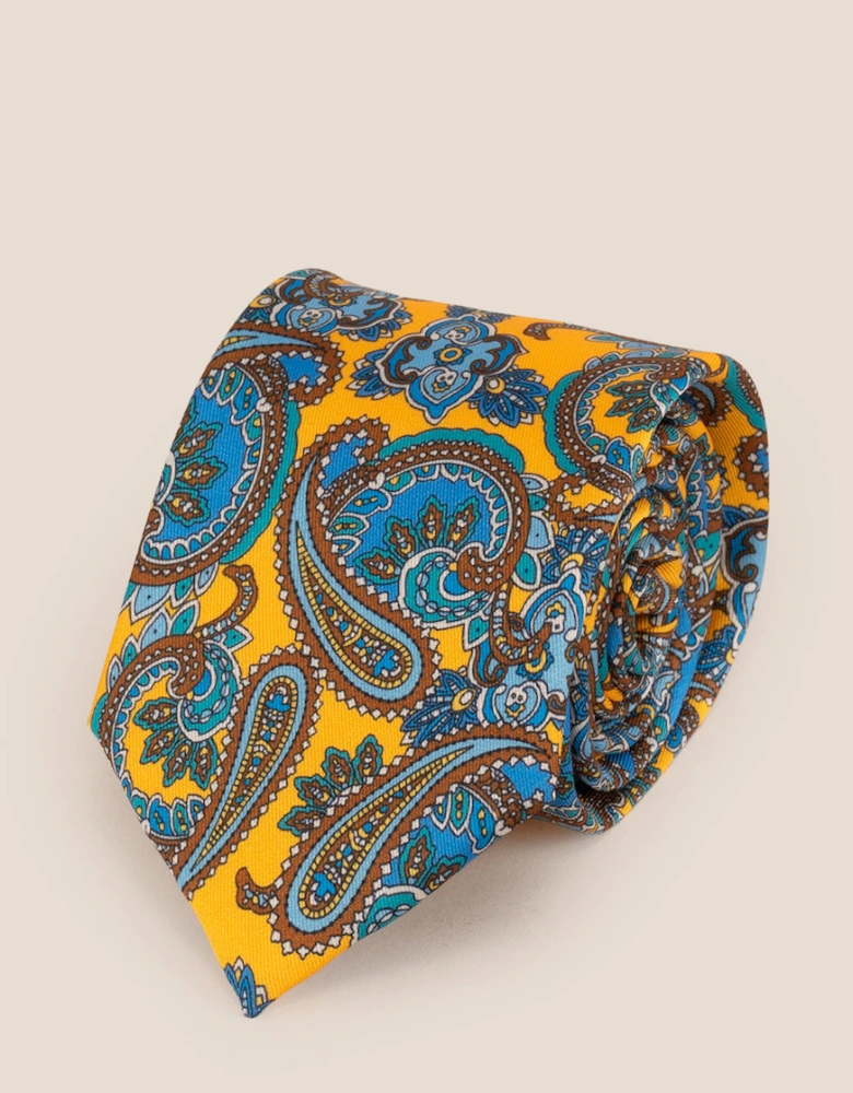 Paisley Print Yellow Tie