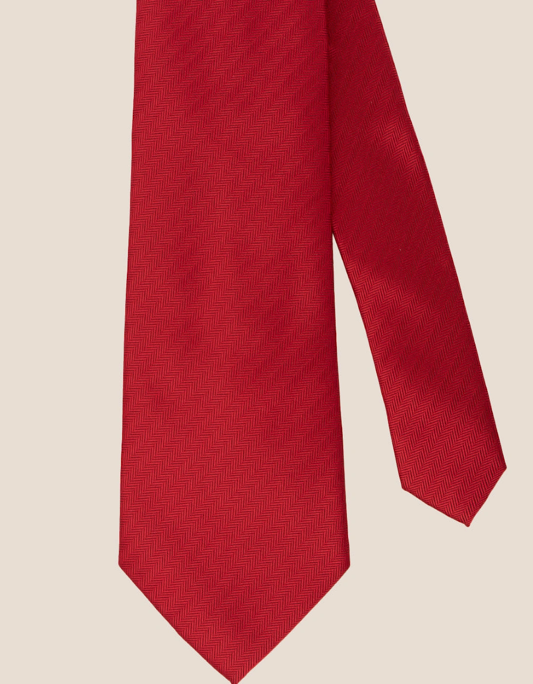 Red Self Stripe Tie