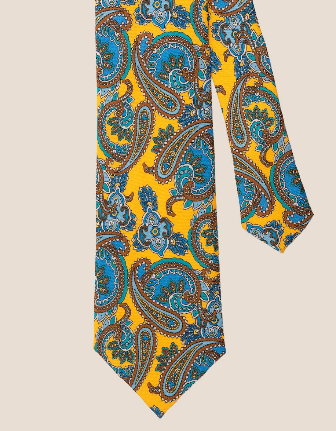 Paisley Print Yellow Tie