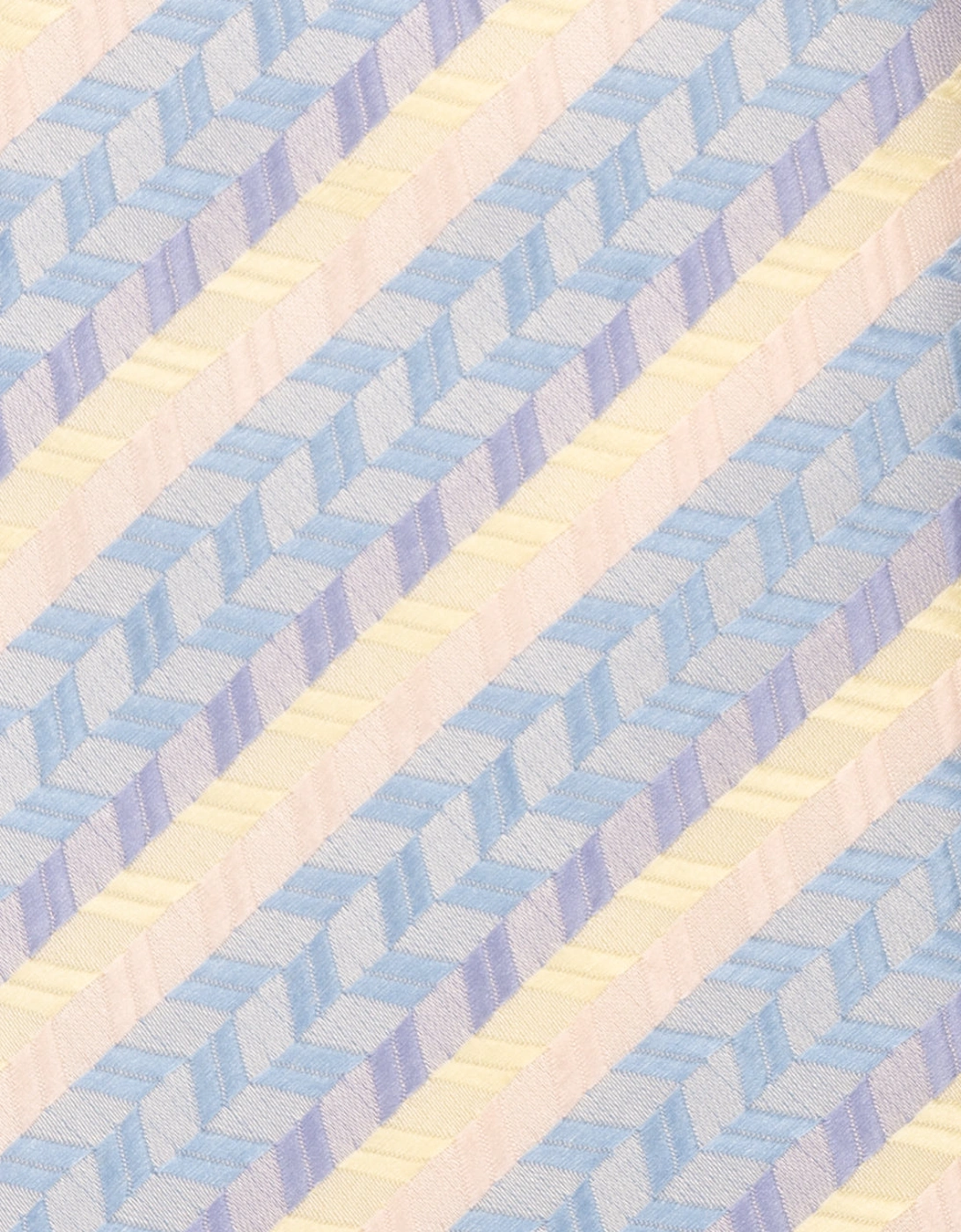 Geometric Stripes Blue Cream Tie