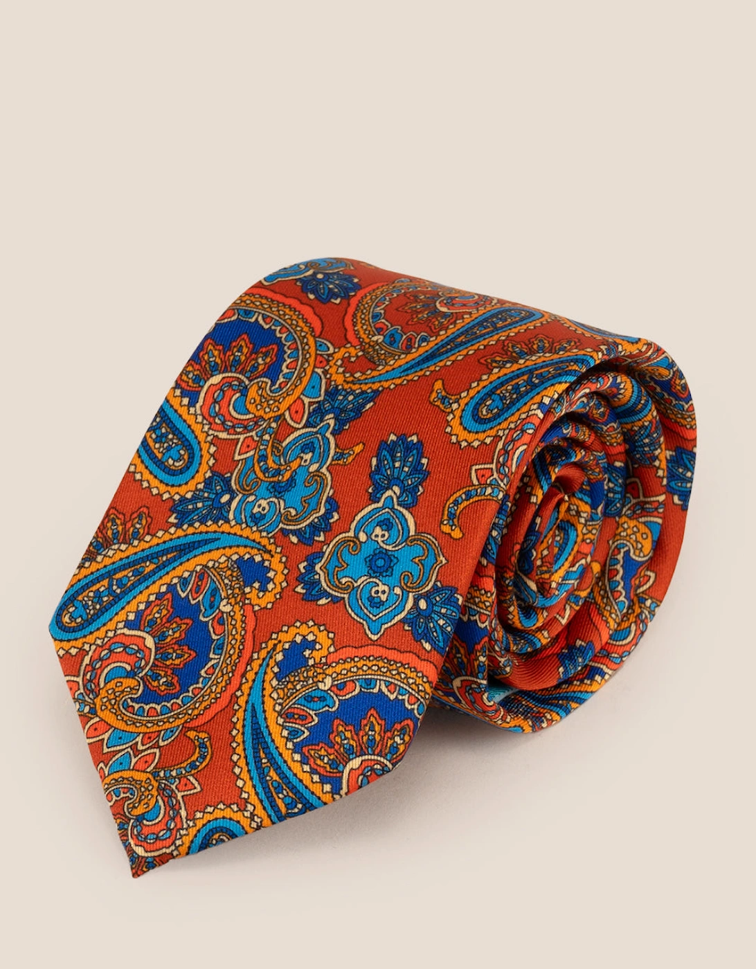 Print Orange Tie