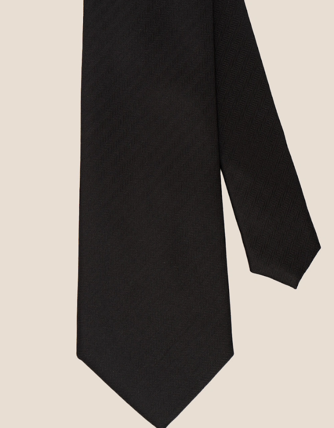 Black Self Stripe Tie