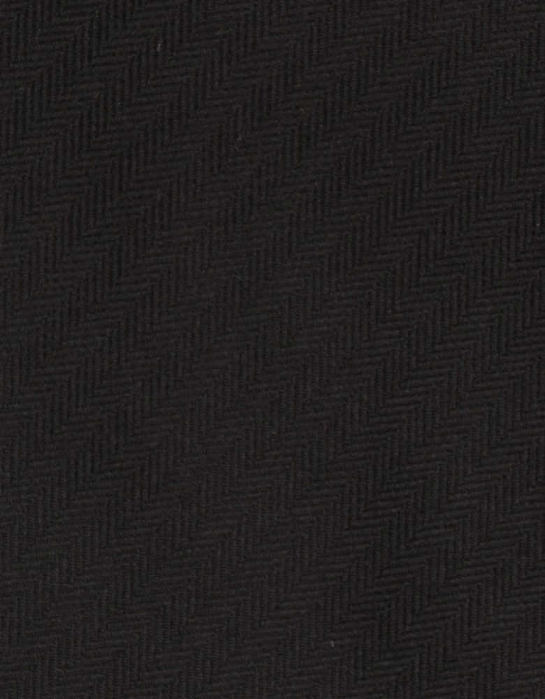 Black Self Stripe Tie