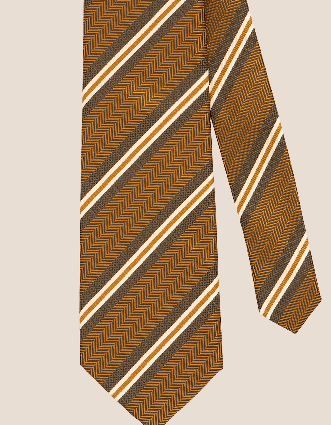 Herringbone Stripes Copper Tie