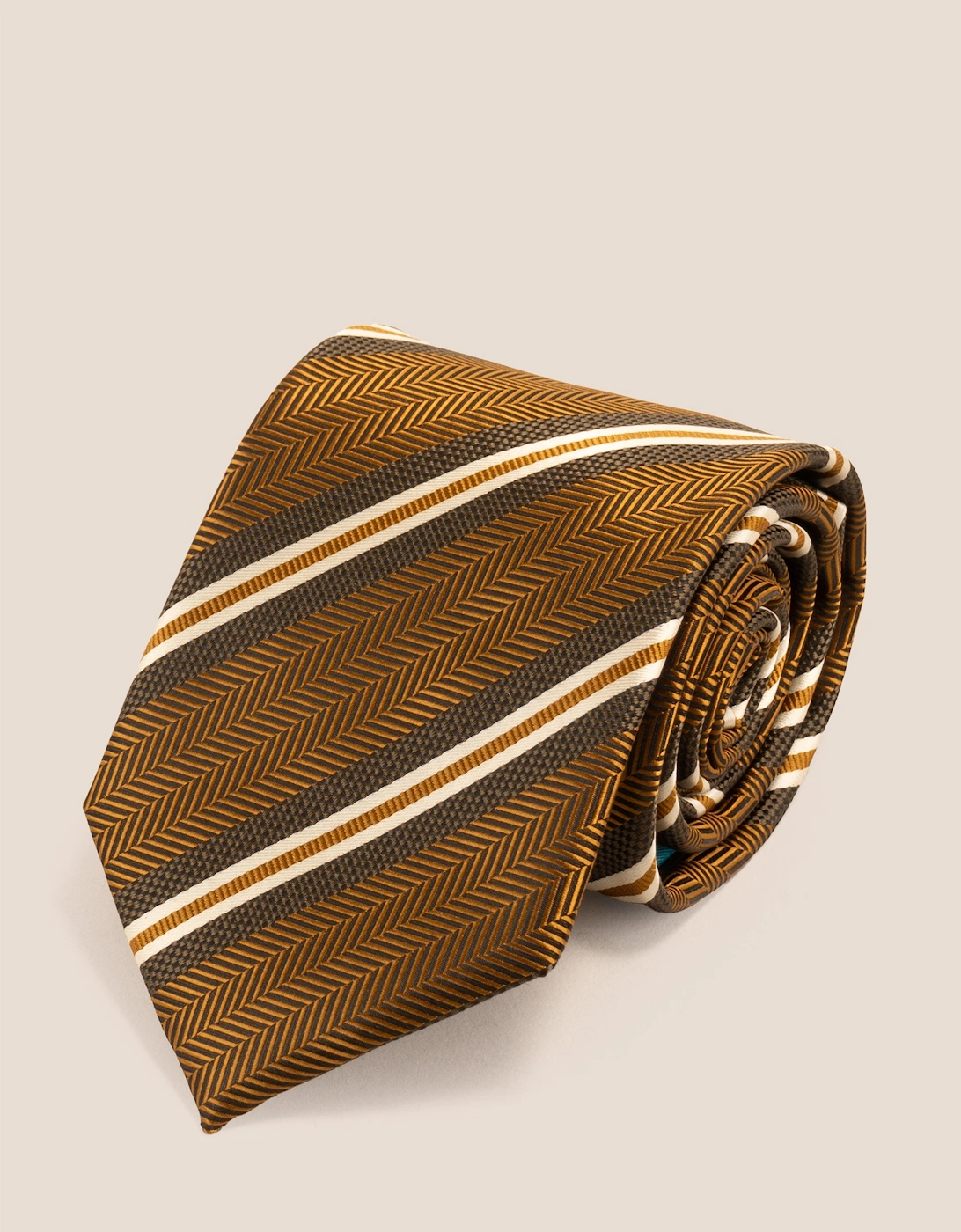 Herringbone Stripes Copper Tie