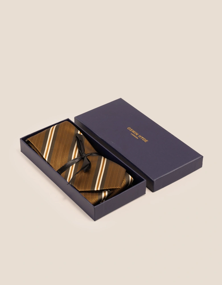 Herringbone Stripes Copper Tie