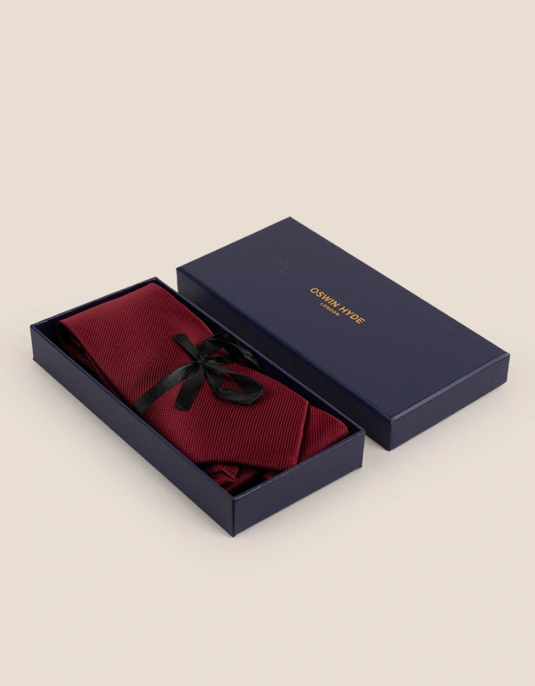 Bordo Ribbed Tie