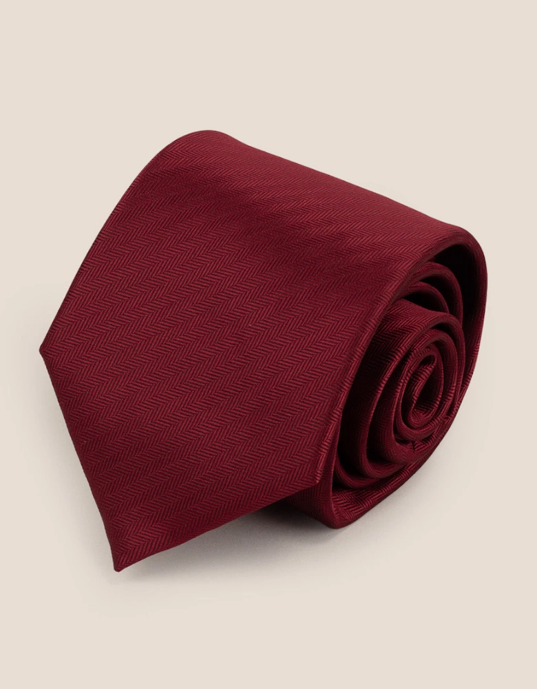 Bordo Self Stripe Tie