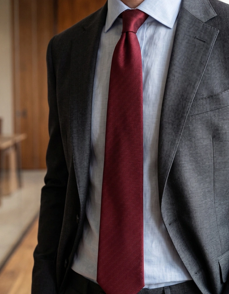Bordo Self Stripe Tie