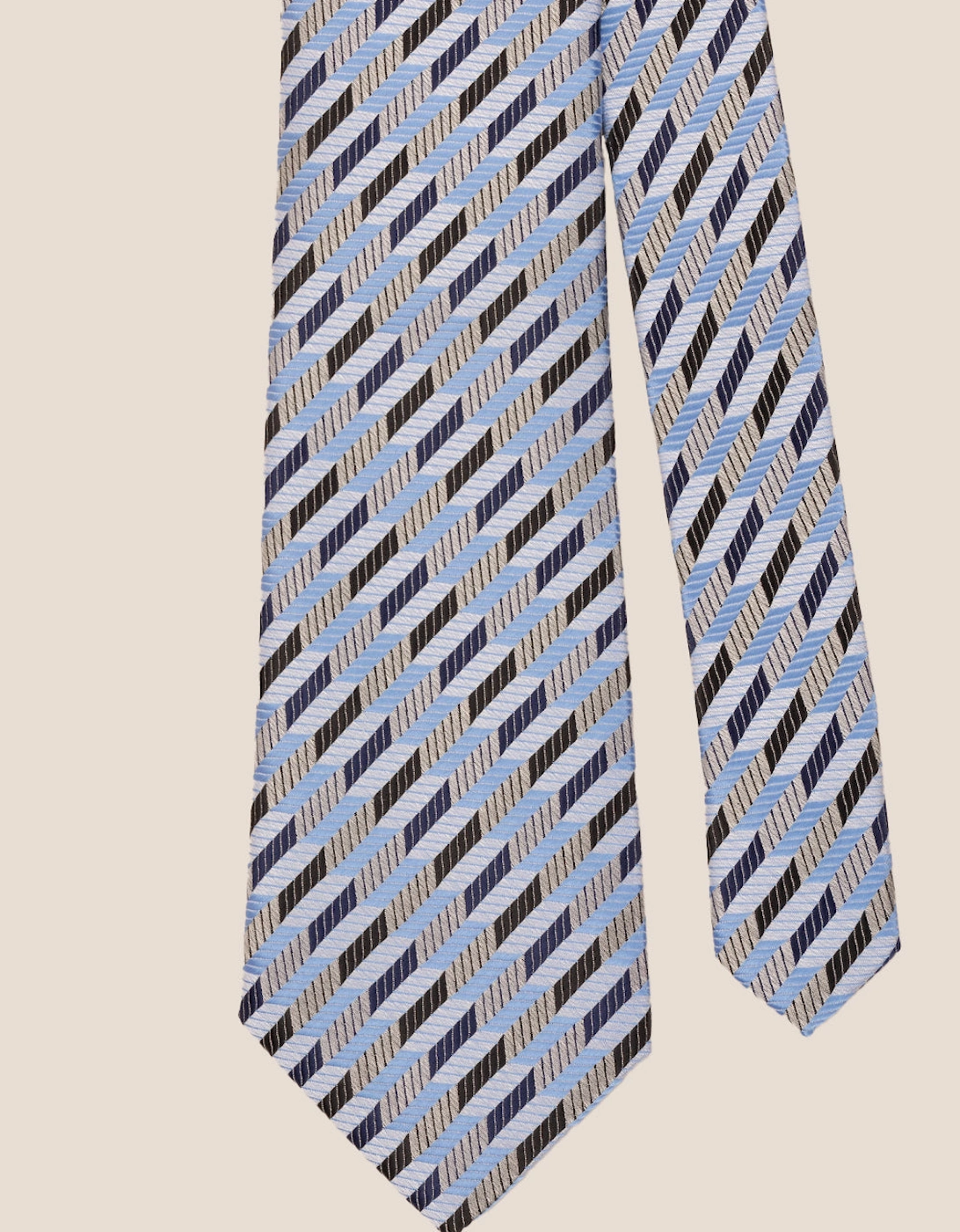 Geometric Stripes Blues Tie