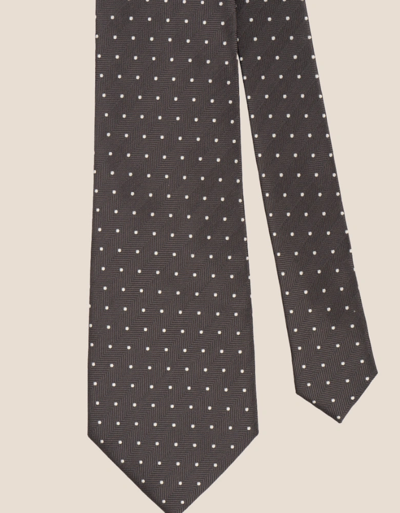 Polka Grey Tie