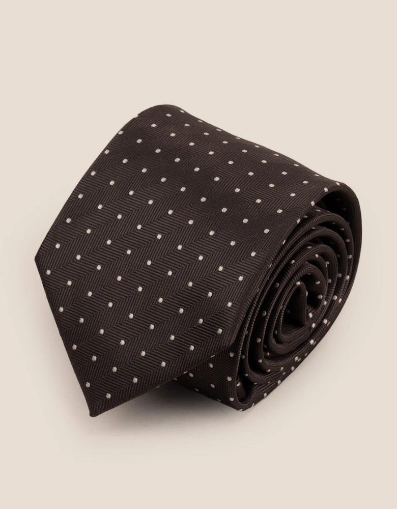 Polka Grey Tie