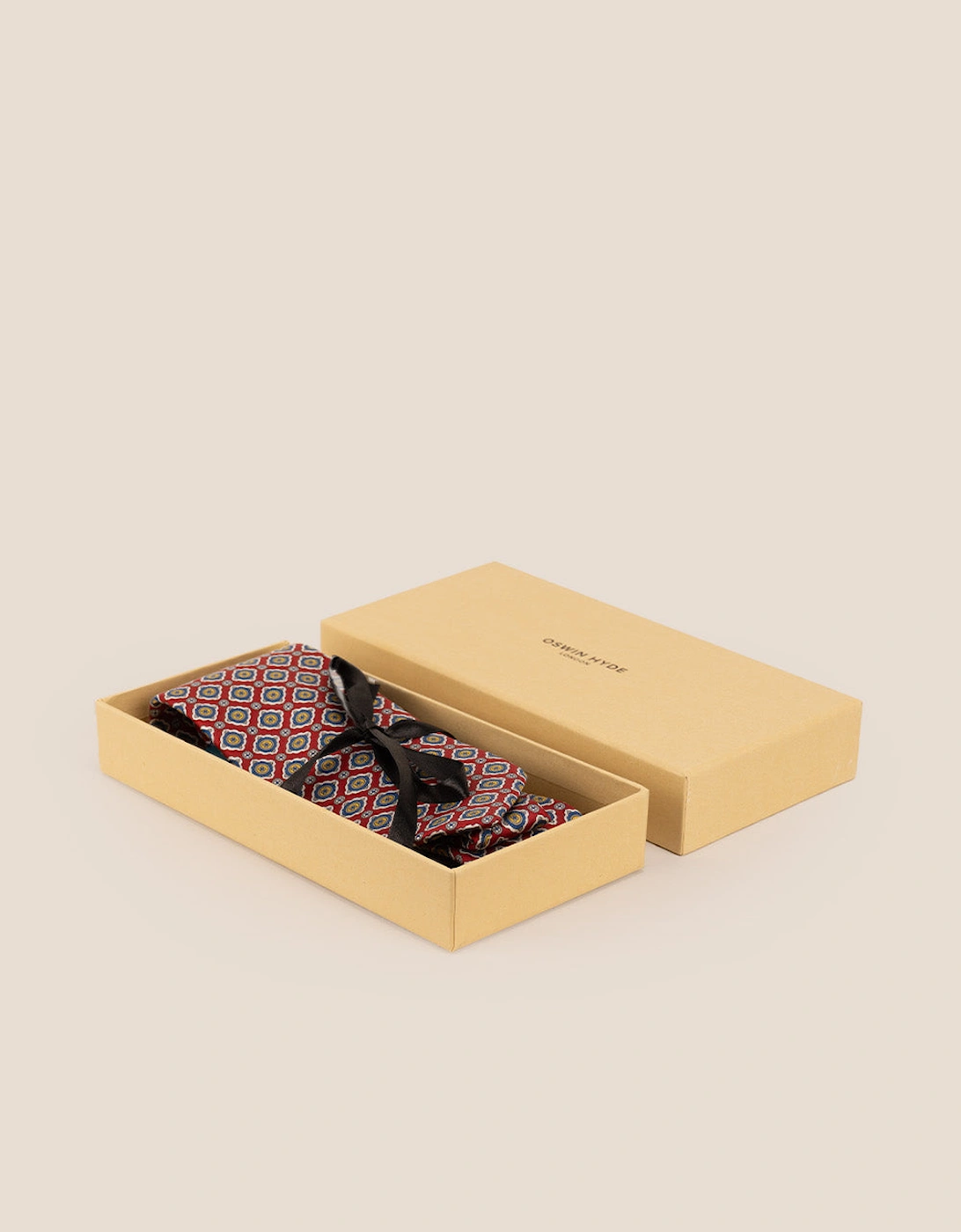 Red Geometric Pattern Silk Tie