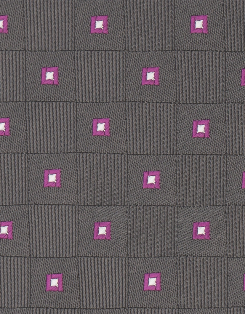 Multi Square Grey Tie