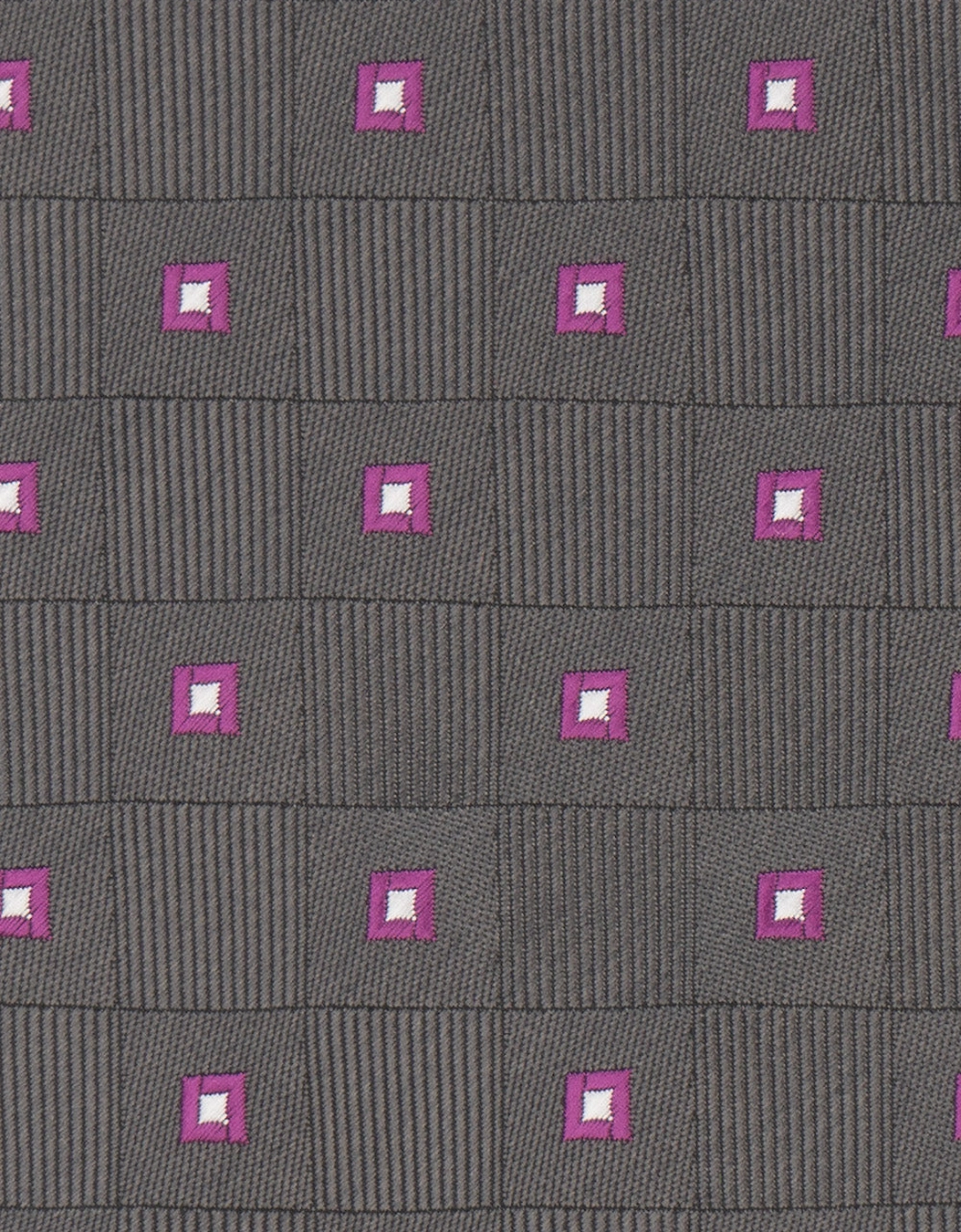 Multi Square Grey Tie