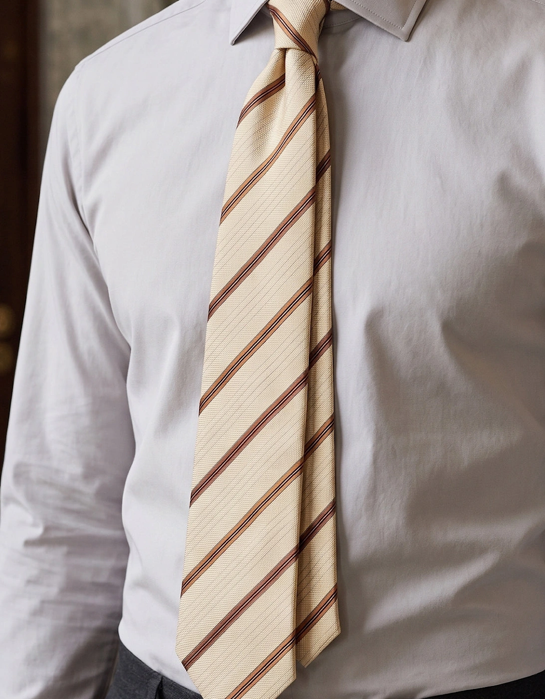 Classic Stripe Cream Brown