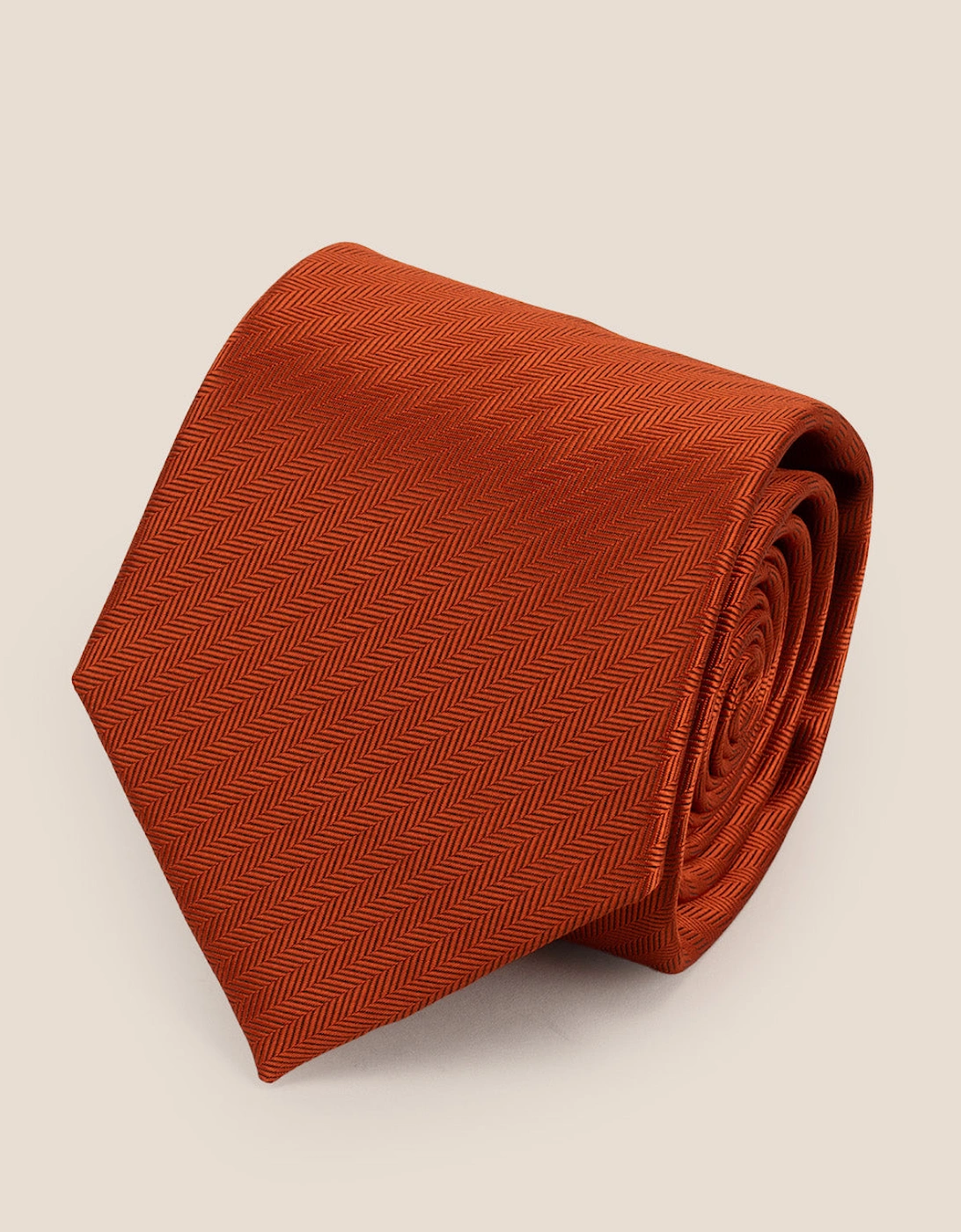 Orange Self Stripe Tie