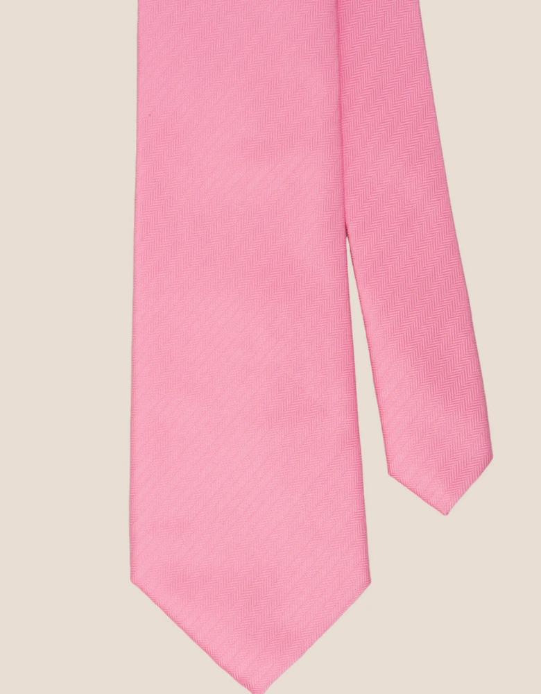 Pink Self Stripe Tie