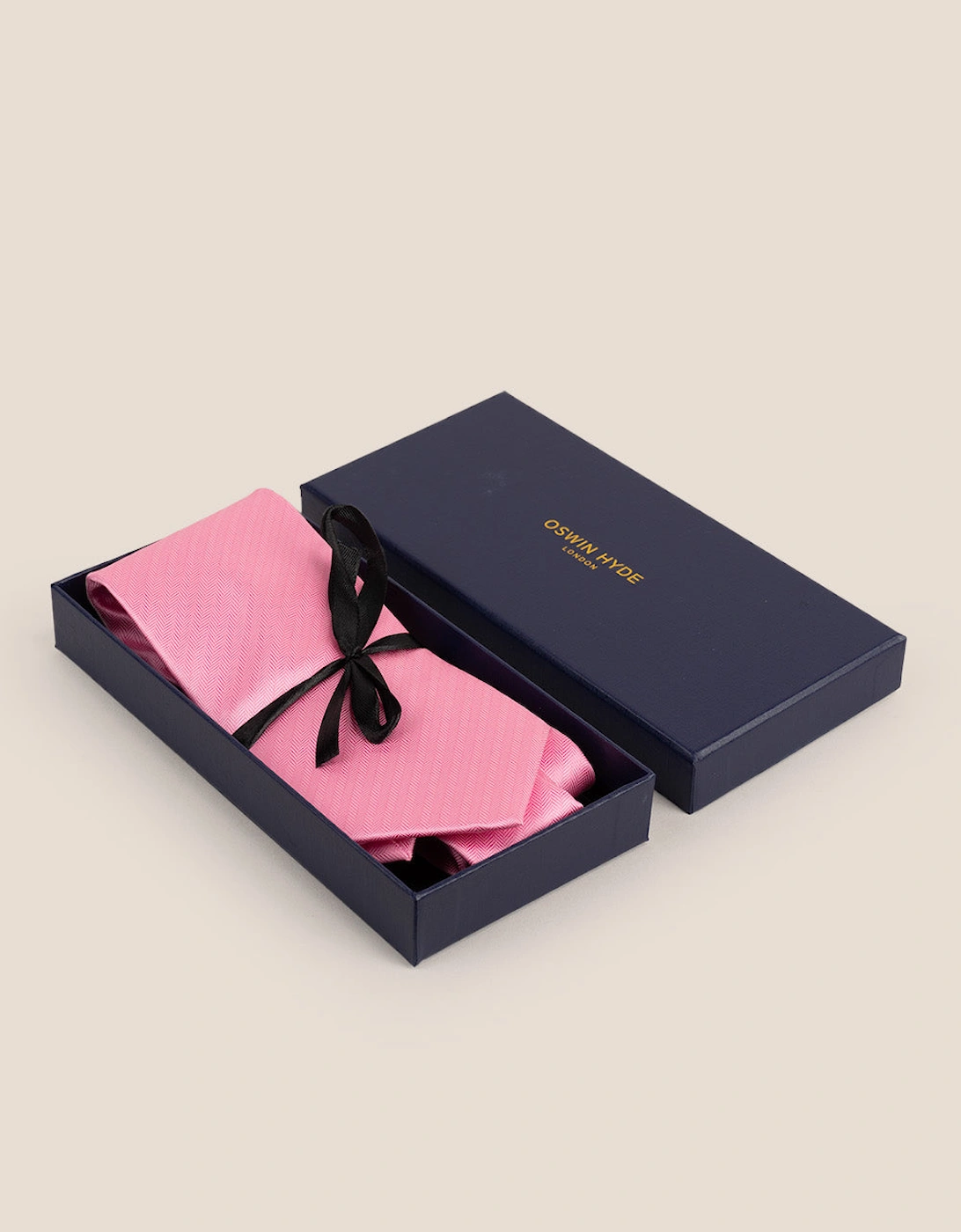 Pink Self Stripe Tie