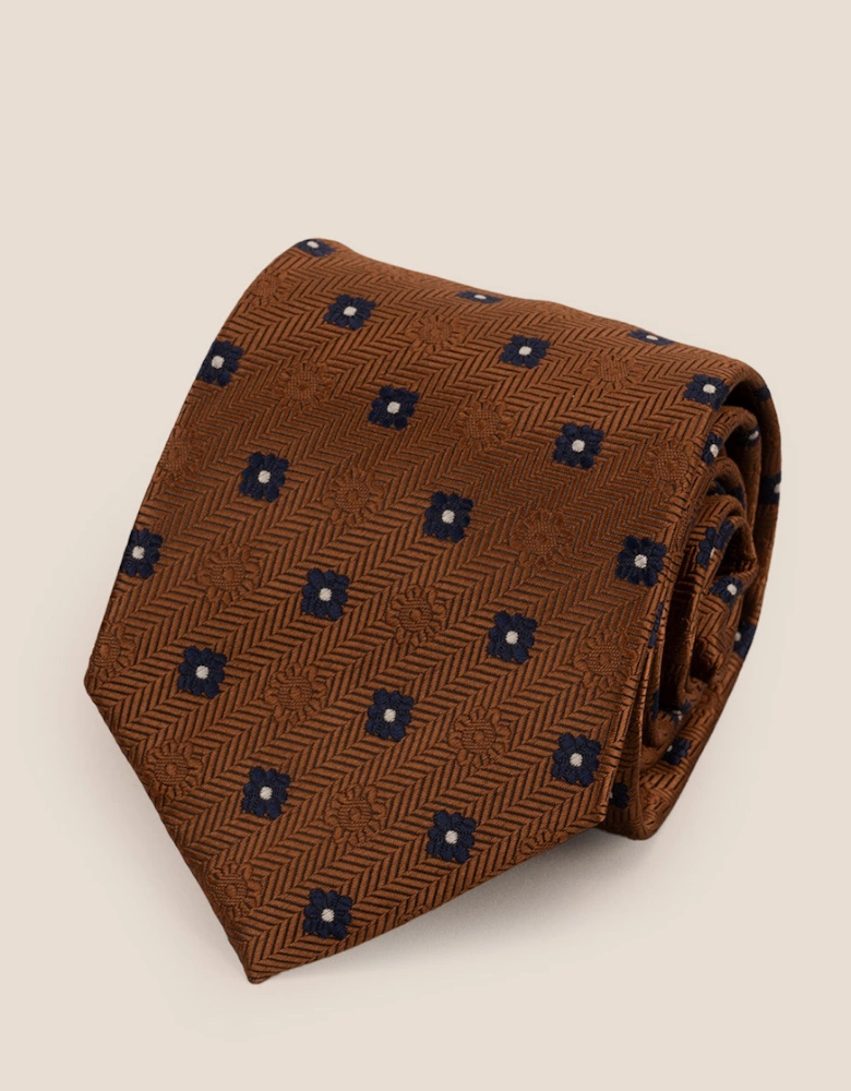 Stripes and Squares Bronze Tie