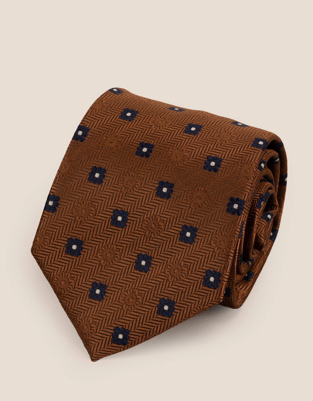 Stripes and Squares Bronze Tie