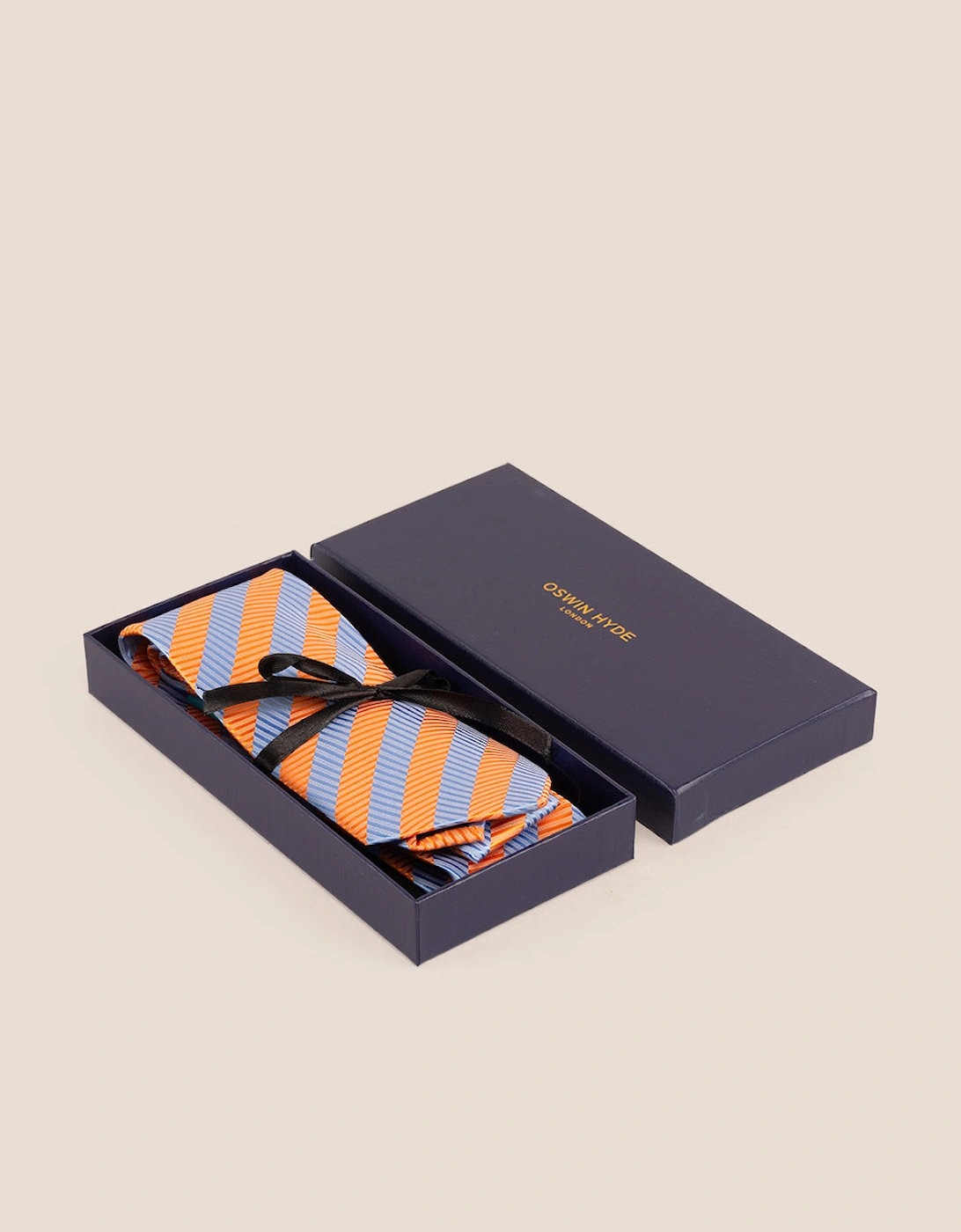 Vintage Stripe Orange Blue Tie