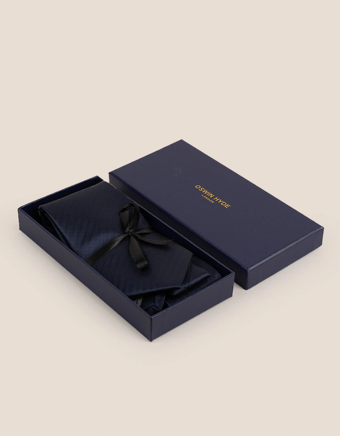 Navy Self Stripe Tie