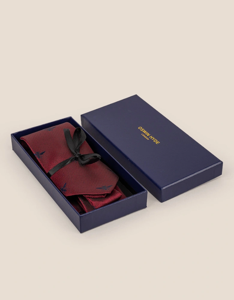 Dragonfly Red Tie